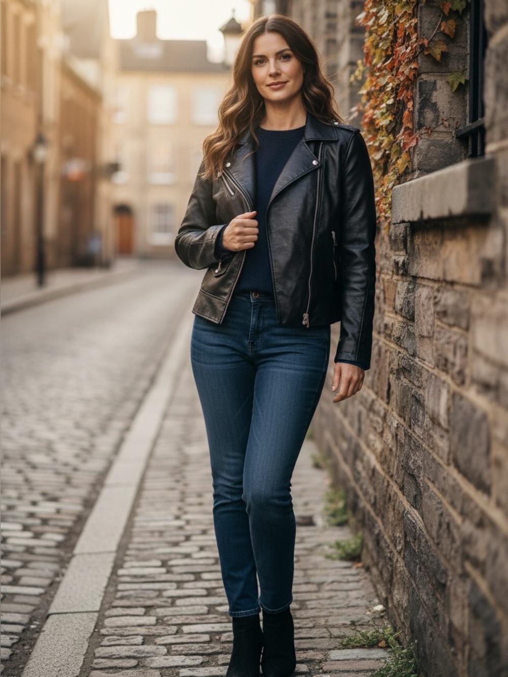 Lane Bryant Black Leather Moto Jacket